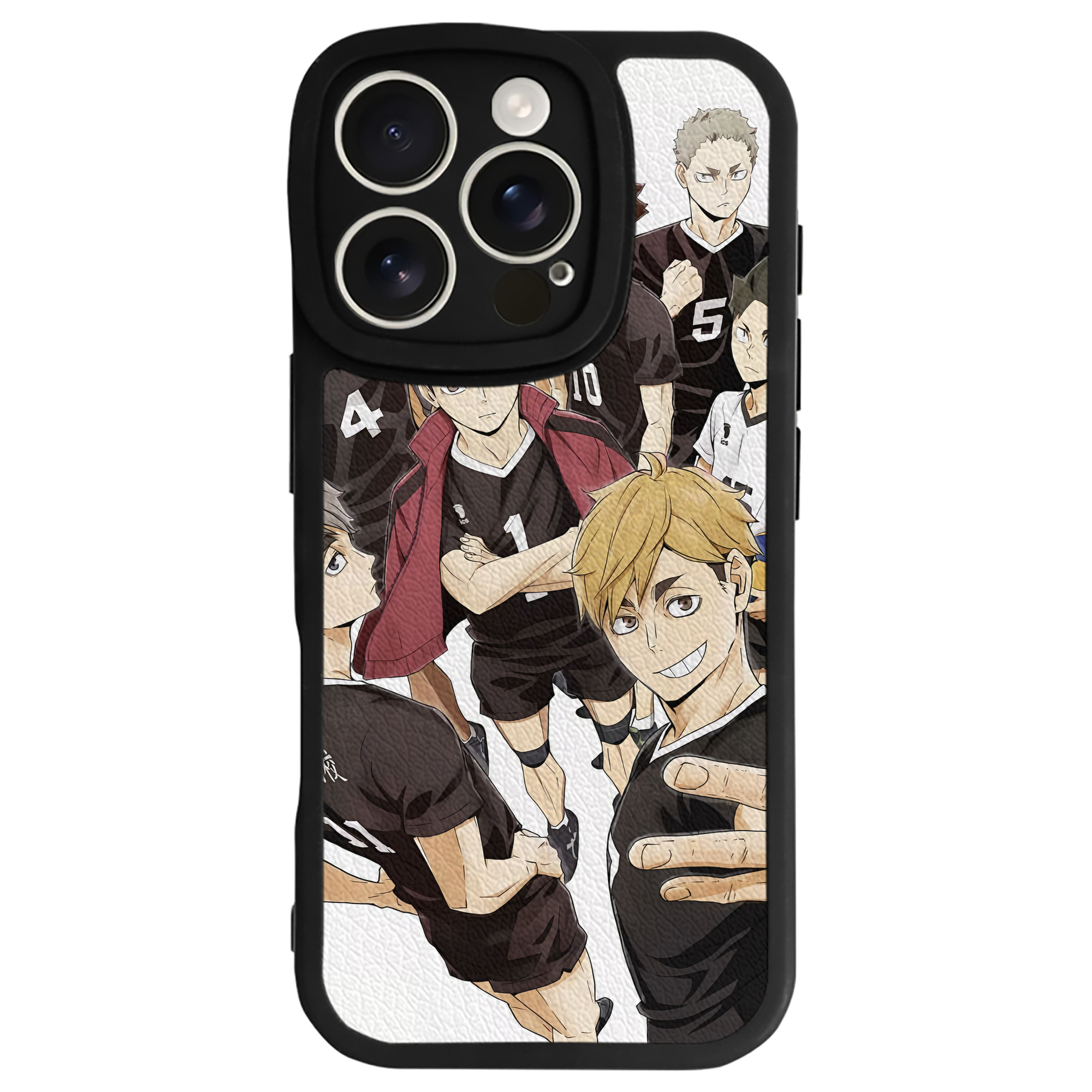 （画像用） ハイキュー!! Haikyu!! 【iPhone 16シリーズ対応】シリコンスマホケース（レザー調） 材質：シリコン